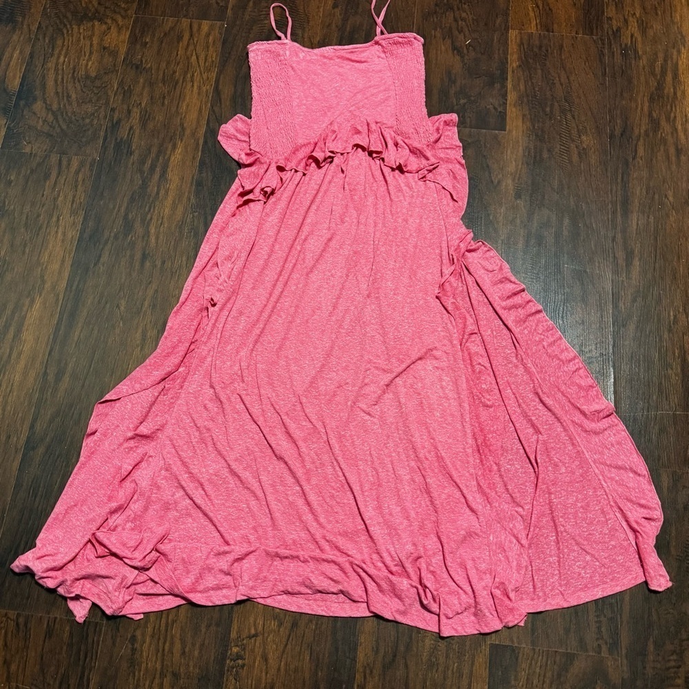 FREE PEOPLE Myra Maxi Dress Elegant Pink Ruffle Maxi Dress Small NWT - Picture 6 of 15